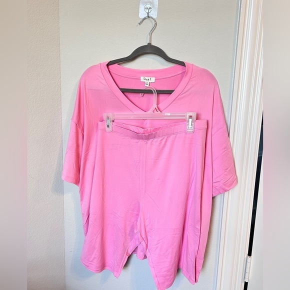 Pink 2 Piece Lounge Set 2X - Picture 6 of 6